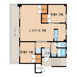 中津駅 徒歩35分 2階の物件間取画像